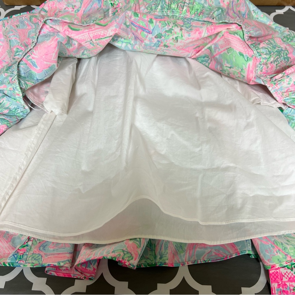 Lilly Pulitzer Dress Size 0 Pink Flamingo Halter Preppy Beach Coastal Fit Flare - Picture 9 of 16